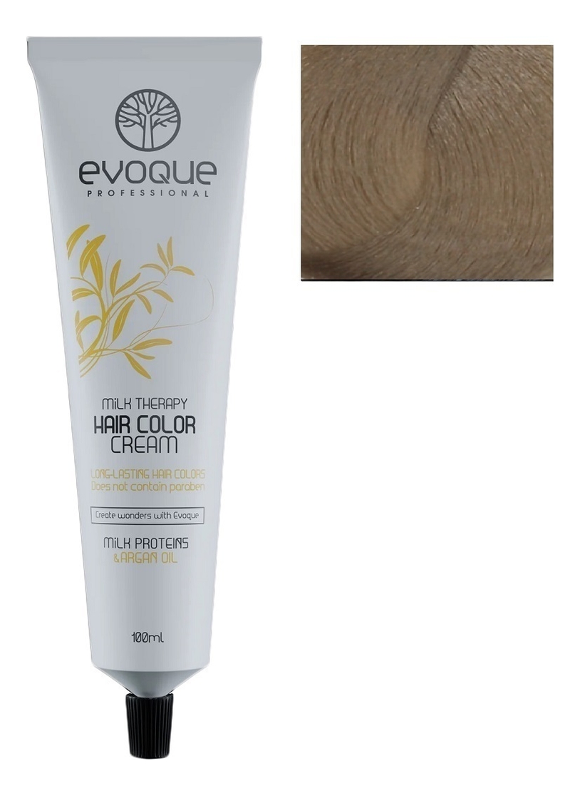 крем-краска для волос milk therapy hair color cream 100мл: 9.12 ash violet very light blonde