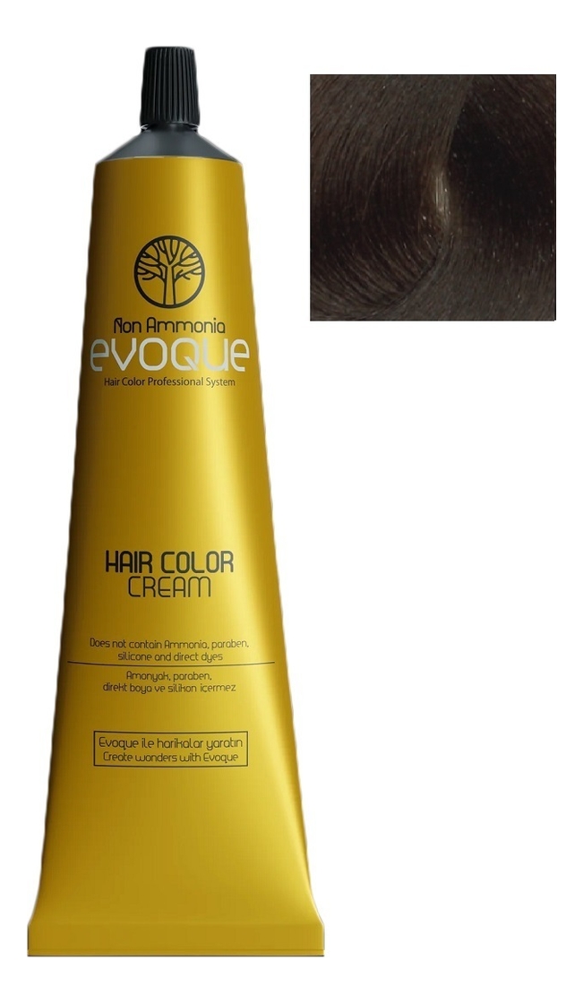 крем-краска для волос без аммиака non ammonia hair color cream 100мл: 7.1 ash blond