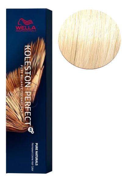 стойкая крем-краска для волос koleston perfect color pure naturals 60мл: 10/0 яркий блонд