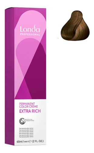 стойкая крем-краска для волос permanent color creme extra rich 60мл: 7/7 блонд коричневый