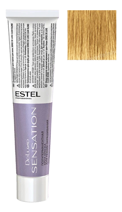 безаммиачная крем-краска для волос de luxe sensation 60мл: 10/33 светлый блондин золотистый интенсивный