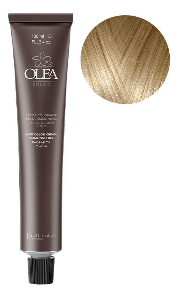 крем-краска для волос без аммиака olea color ammonia free 100мл: 10.0 platinum blonde