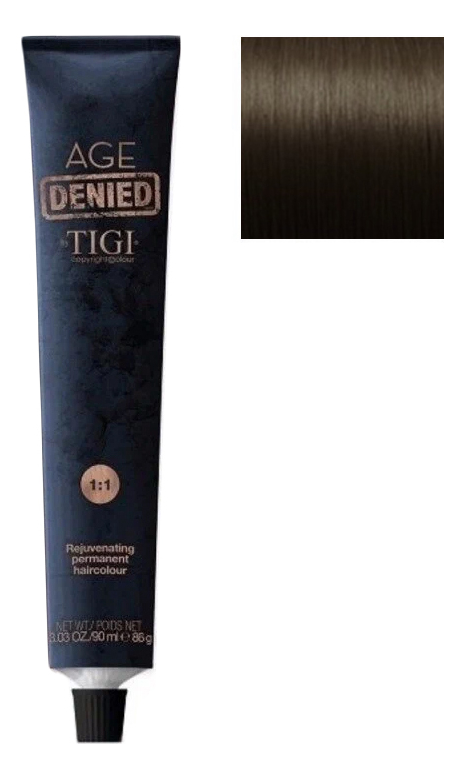 крем-краска для седых волос age denied copyright colour 90мл: 3/0 темно-коричневый натуральный