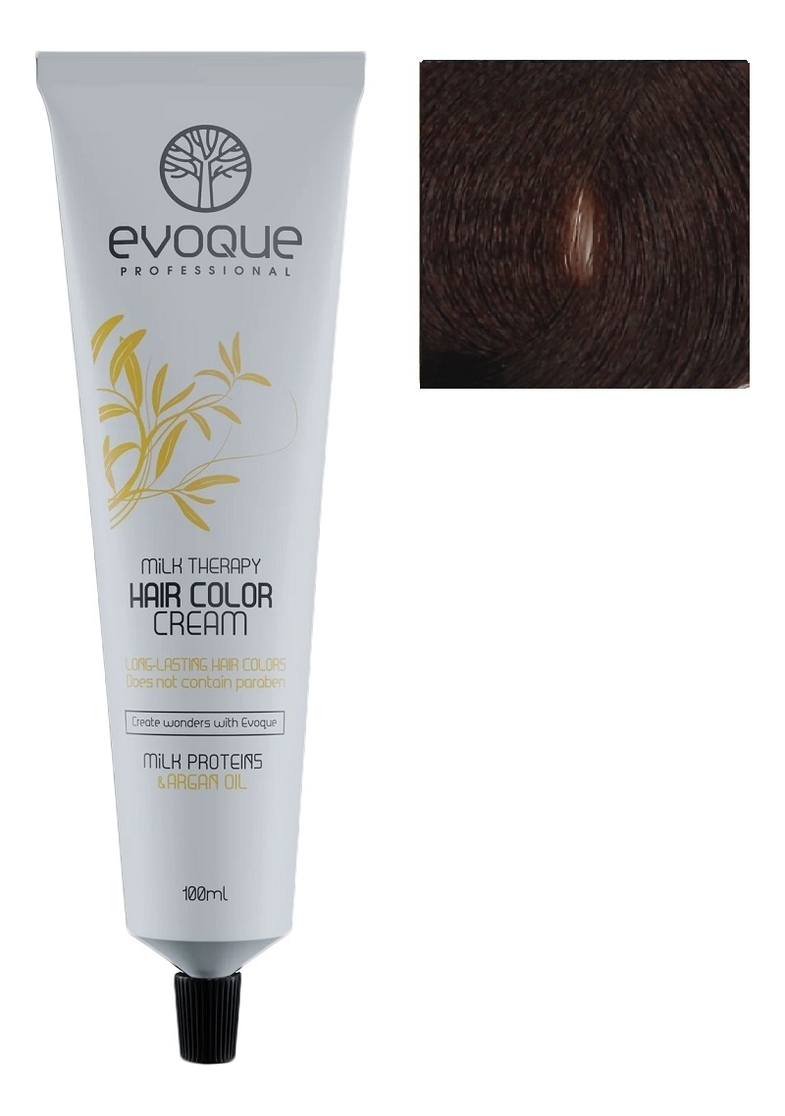 крем-краска для волос milk therapy hair color cream 100мл: 4.66 intense red brown