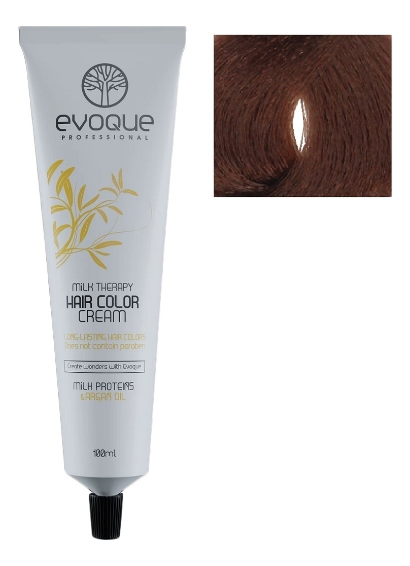 крем-краска для волос milk therapy hair color cream 100мл: 7.35 gold mahogany blonde