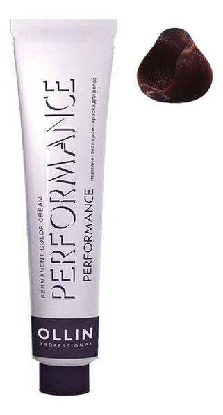 перманентная крем-краска для волос performance permanent color cream 60мл: 4/4 шатен медный