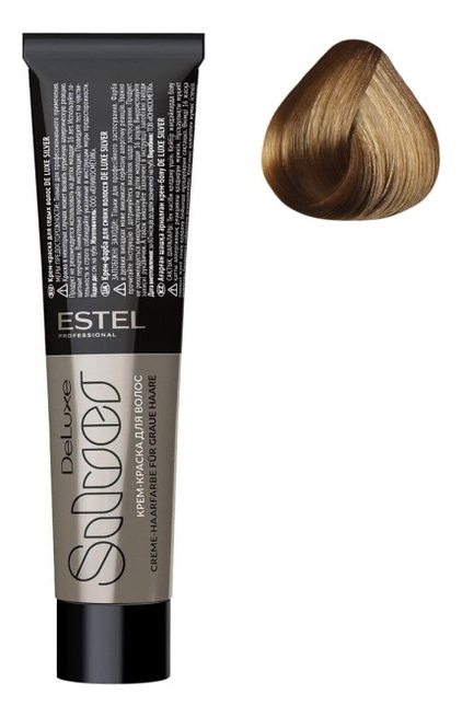 крем-краска для седых волос de luxe silver 60мл: 9/37 блондин золотисто-коричневый