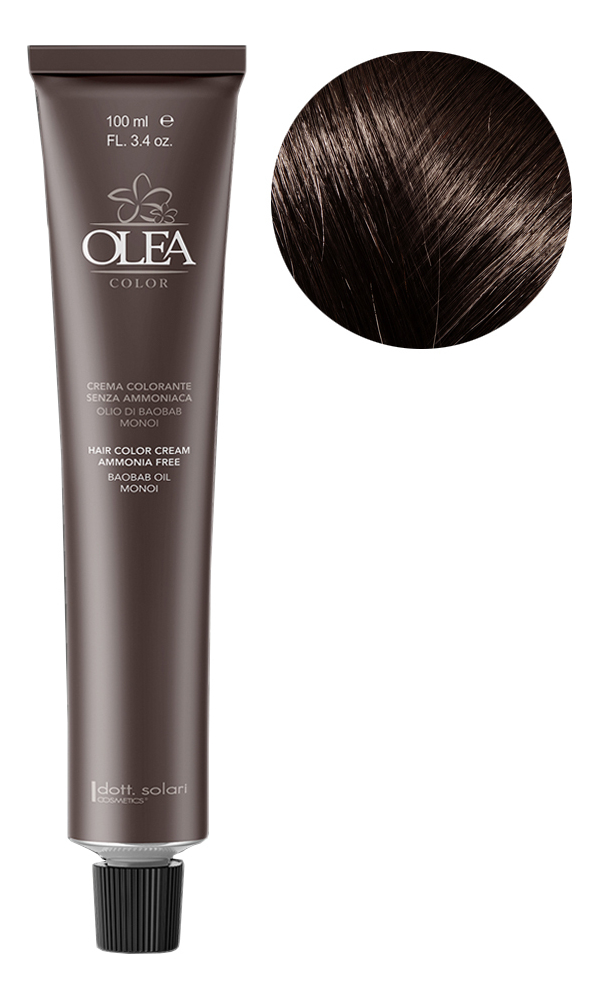 крем-краска для волос без аммиака olea color ammonia free 100мл: 4.0 chestnut