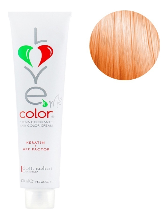 крем-краска для волос love me color cream 100мл: 9.44 интенсивный светло-русый медный