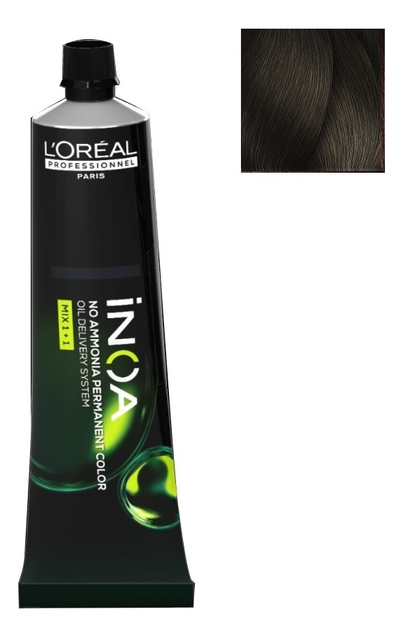 безаммиачная краска для волос inoa oil delivery system 60г: 6.0 темный блондин глубокий