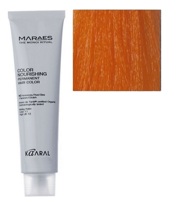 перманентная крем-краска с низким содержанием аммиака maraes color nourishing permanent hair 100мл: оранжевый