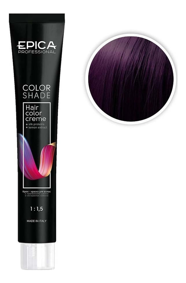 крем-краска для волос color shade 100мл: 6.22 темно-русый фиолетовый интенсивный
