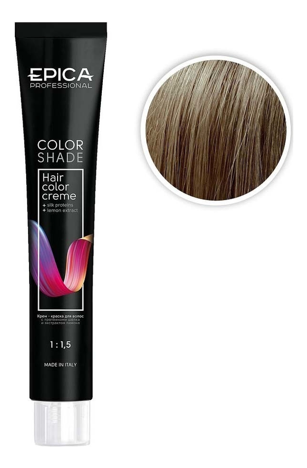 крем-краска для волос color shade 100мл: 10.0 светлый блондин натуральный холодный