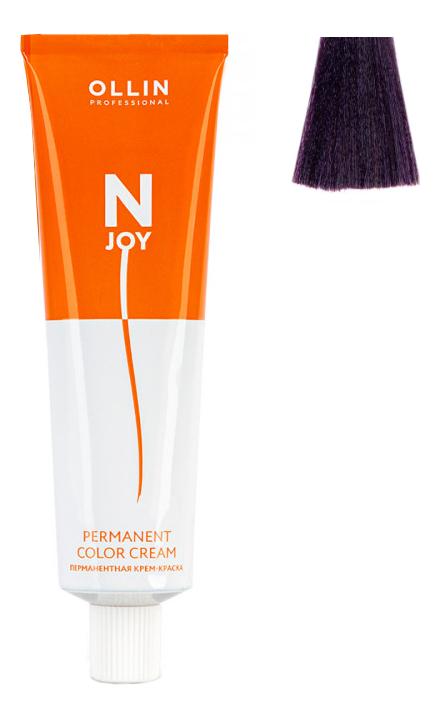 перманентная крем-краска для волос n-joy permanent color cream 100мл: 7/28 русый фиолетово-синий