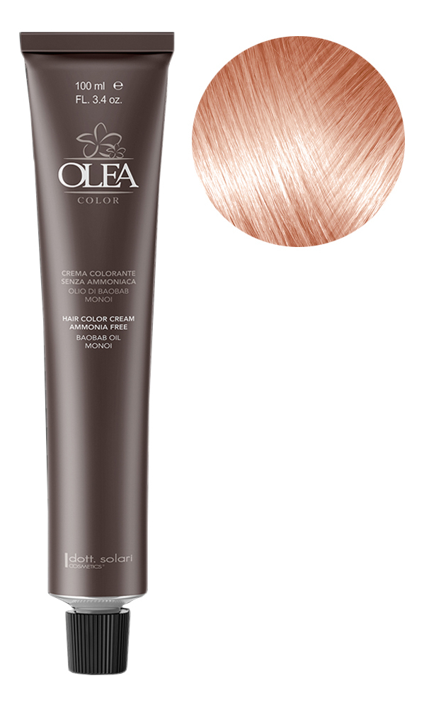 крем-краска для волос без аммиака olea color ammonia free 100мл: peach blonde