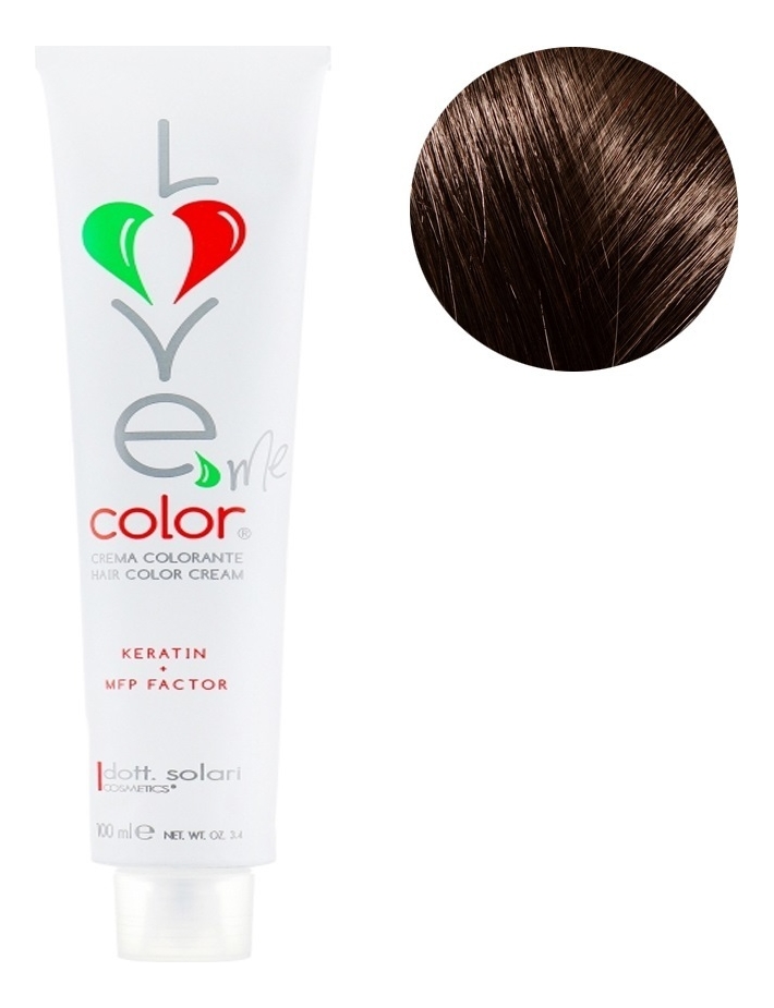 крем-краска для волос love me color cream 100мл: 6.003 темно-русый натуральный