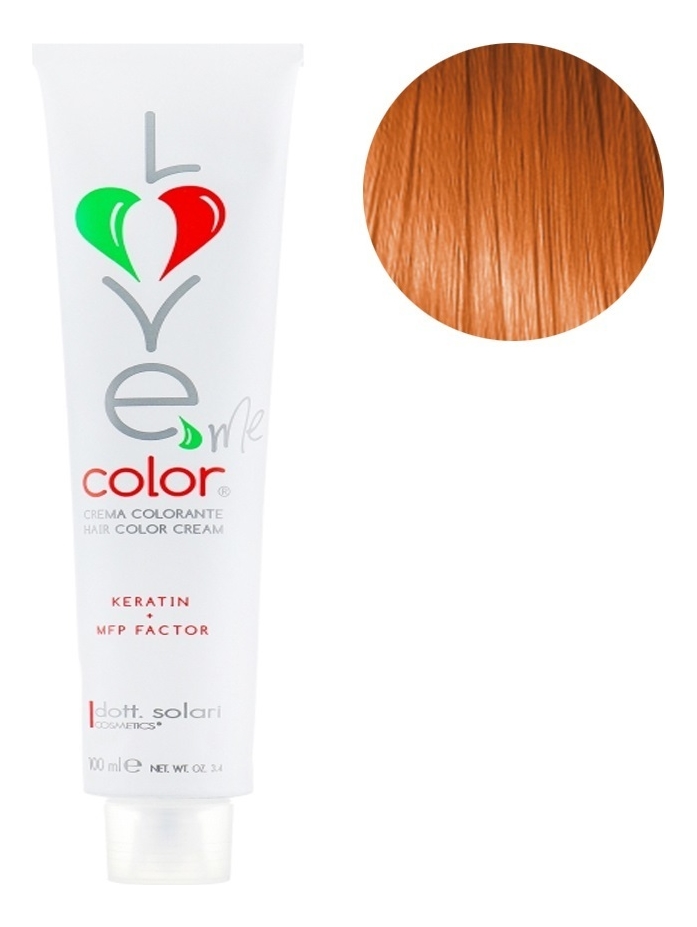 крем-краска для волос love me color cream 100мл: 7.44 русый медный интенсивный