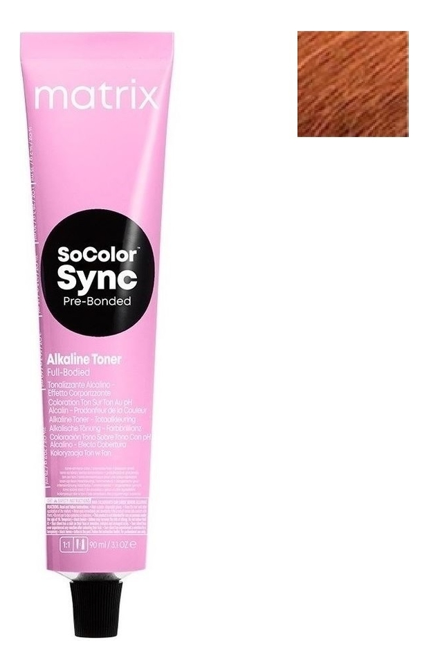 крем-краска для волос без аммиака socolor sync pre-bonded toner 90мл: 8rc+