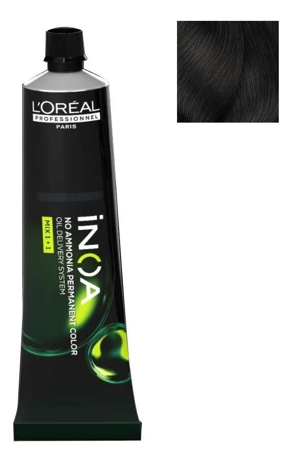 безаммиачная краска для волос inoa oil delivery system 60г: 4.0 шатен глубокий