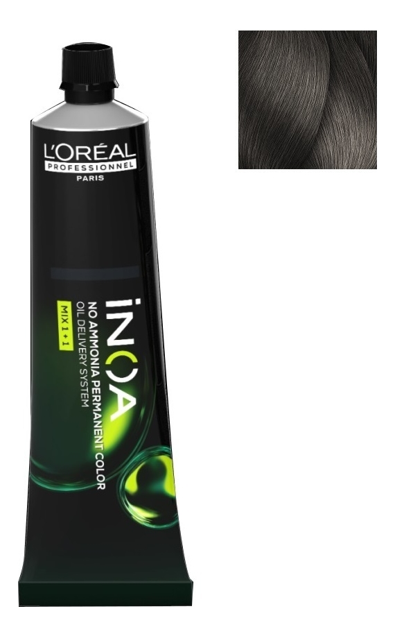 безаммиачная краска для волос inoa oil delivery system 60г: 7.1 блондин пепельный
