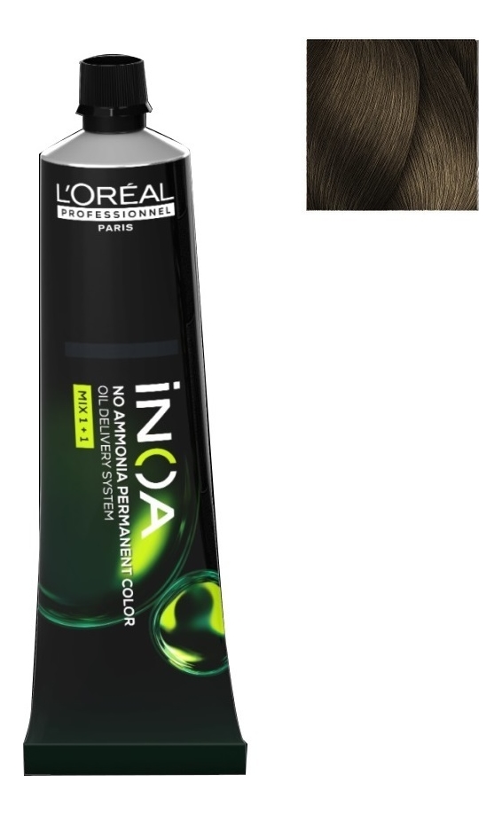 безаммиачная краска для волос inoa oil delivery system 60г: 7.0 блондин глубокий