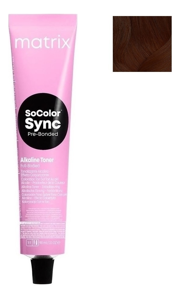 крем-краска для волос без аммиака socolor sync pre-bonded toner 90мл: 5mr