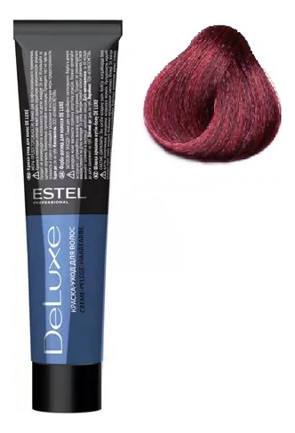 краска-уход для волос de luxe 60мл: 7/56 русый красно-фиолетовый