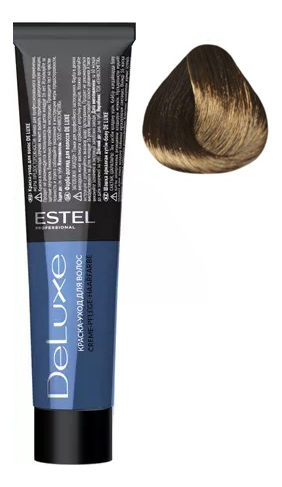 краска-уход для волос de luxe 60мл: 5/7 светлый шатен коричневый