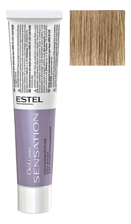 безаммиачная крем-краска для волос de luxe sensation 60мл: 9/0 блондин
