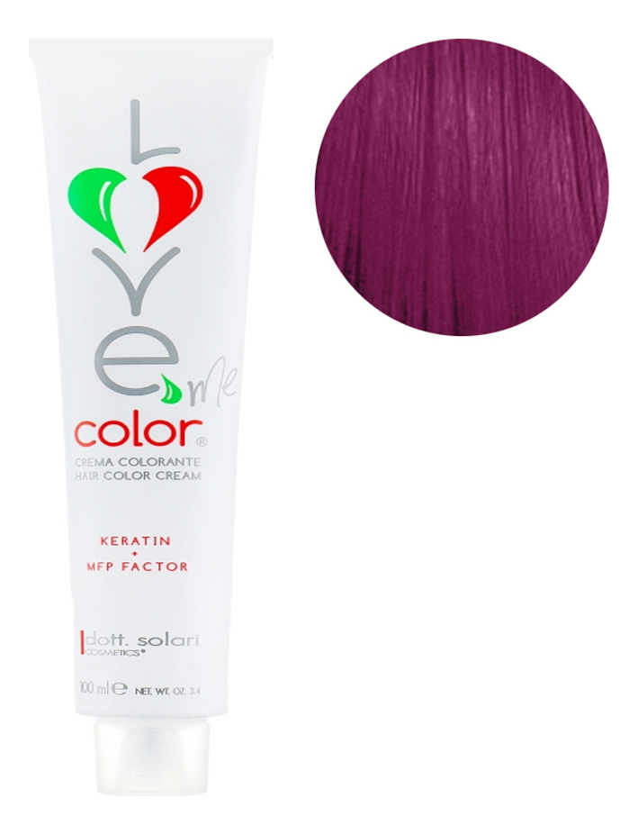 крем-краска для волос love me color cream 100мл: 4.22 фиолетовый каштан