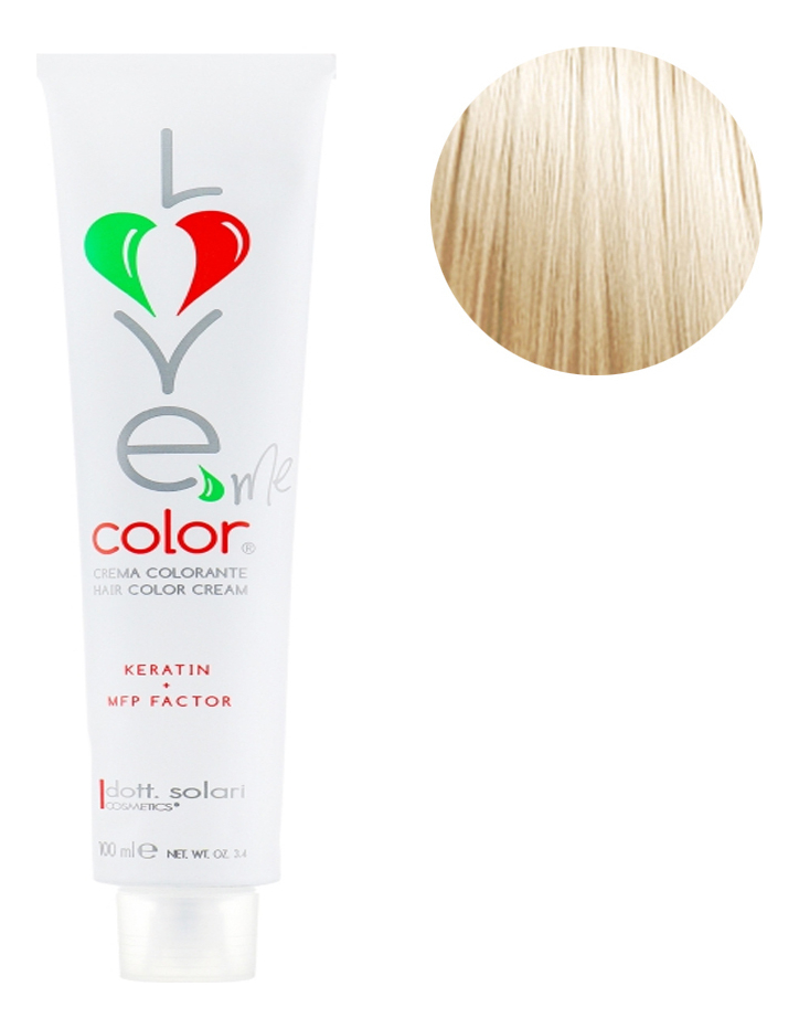крем-краска для волос love me color cream 100мл: 10.0 платиновый блонд