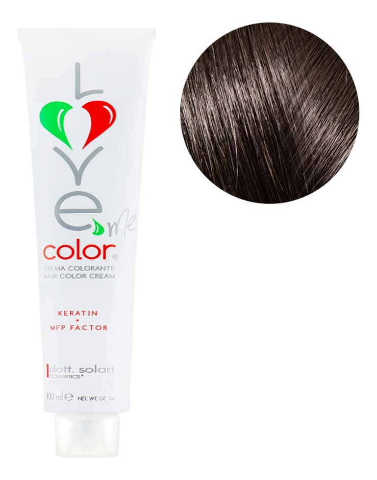крем-краска для волос love me color cream 100мл: 3.0 темно-каштановый