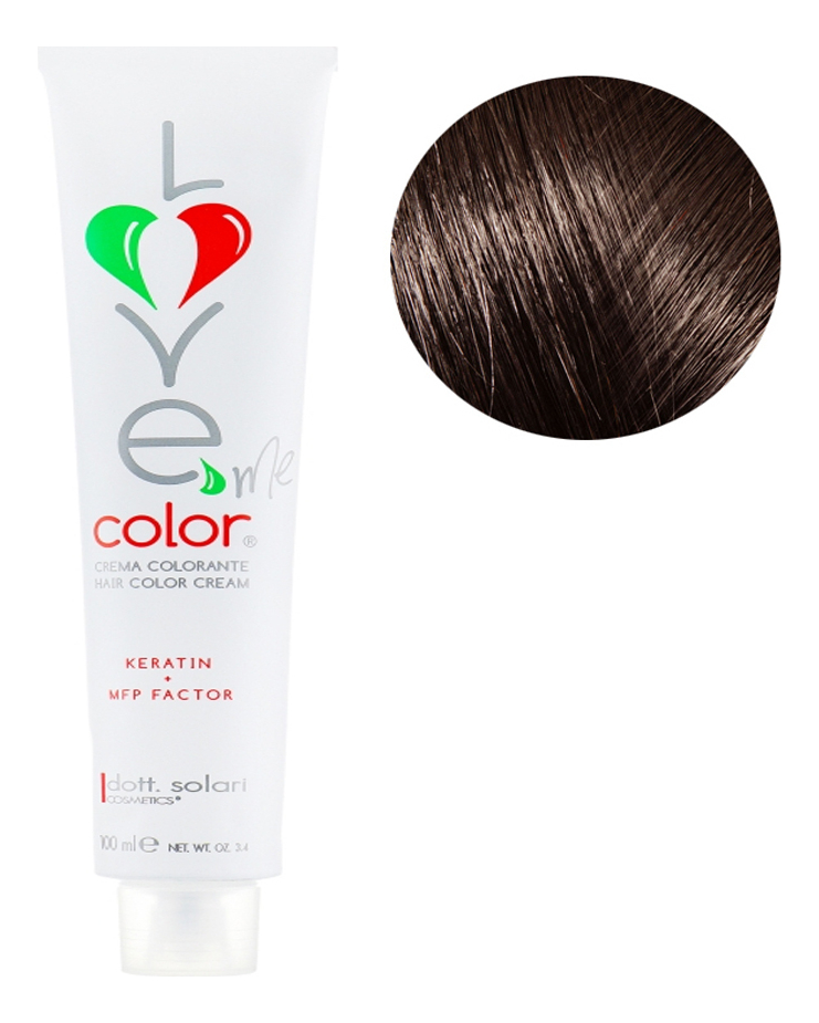 крем-краска для волос love me color cream 100мл: 4.00 интенсивный каштан