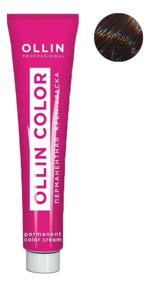 перманентная крем-краска для волос ollin color 60мл: 5/0 светлый шатен