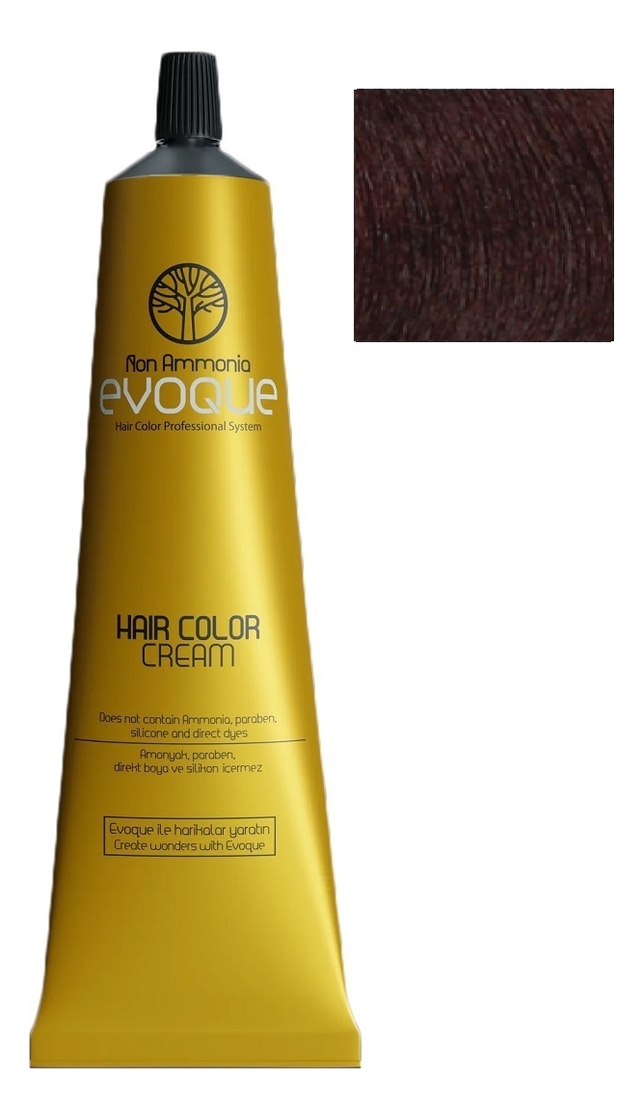 крем-краска для волос без аммиака non ammonia hair color cream 100мл: 5.66 intense red light brown