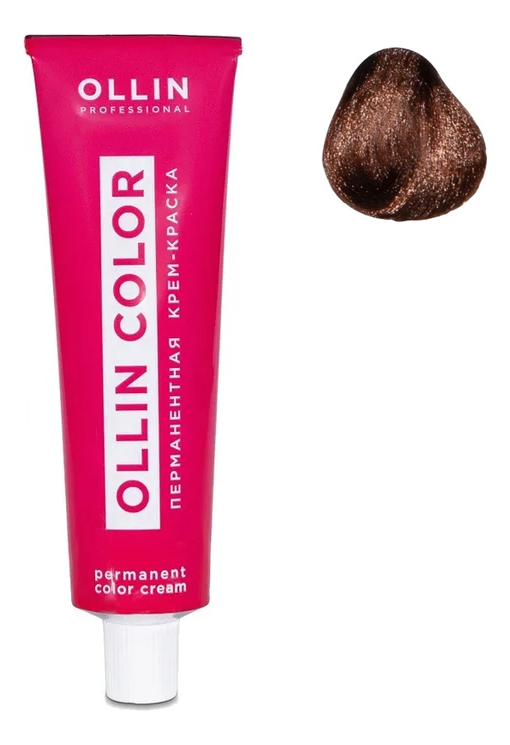 перманентная крем-краска для волос ollin color 100мл: 6/7 темно-русый коричневый