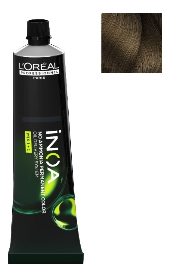 безаммиачная краска для волос inoa oil delivery system 60г: 8.0 cветлый блондин глубокий