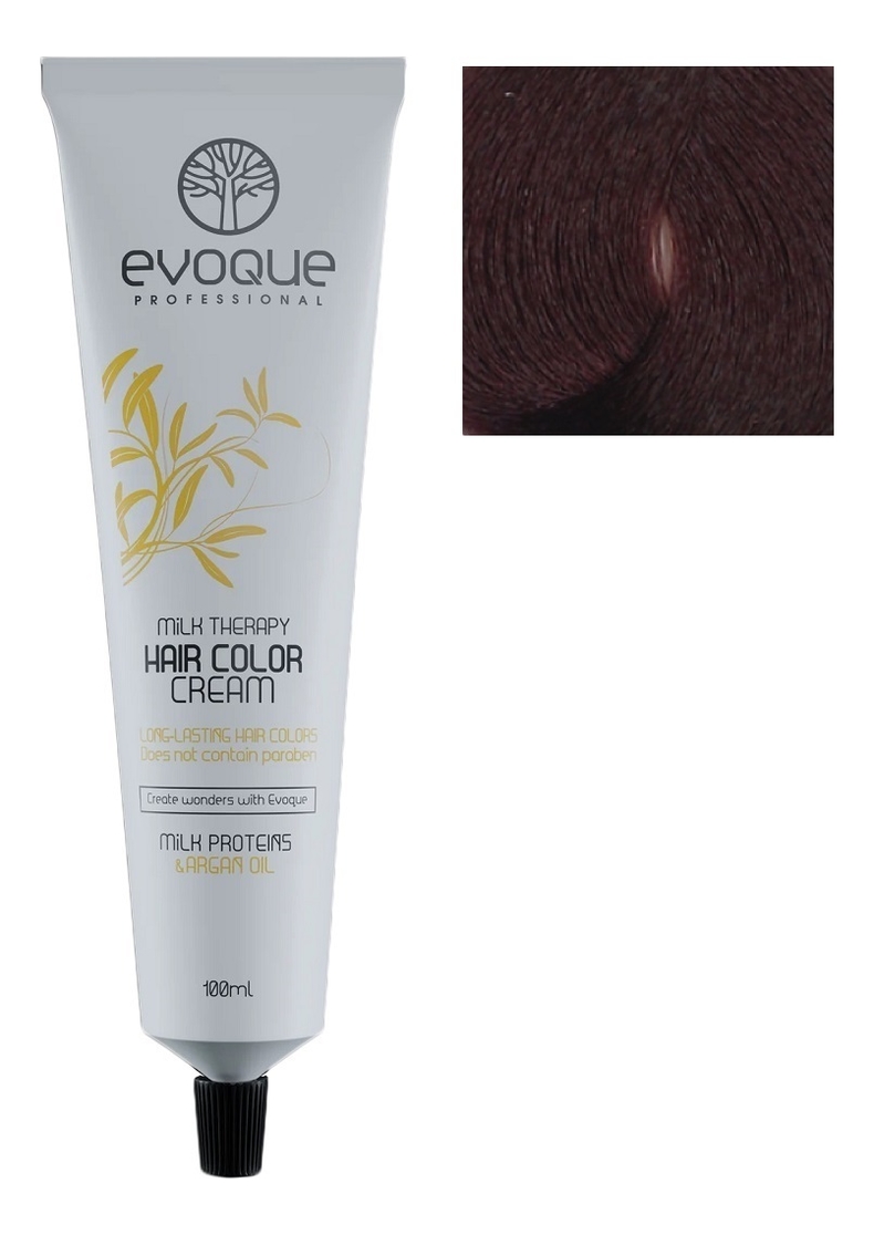 крем-краска для волос milk therapy hair color cream 100мл: 5.56 mahogany red light brown