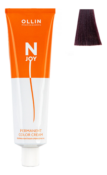 перманентная крем-краска для волос n-joy permanent color cream 100мл: 5/26 светлый шатен фиолетово-красный