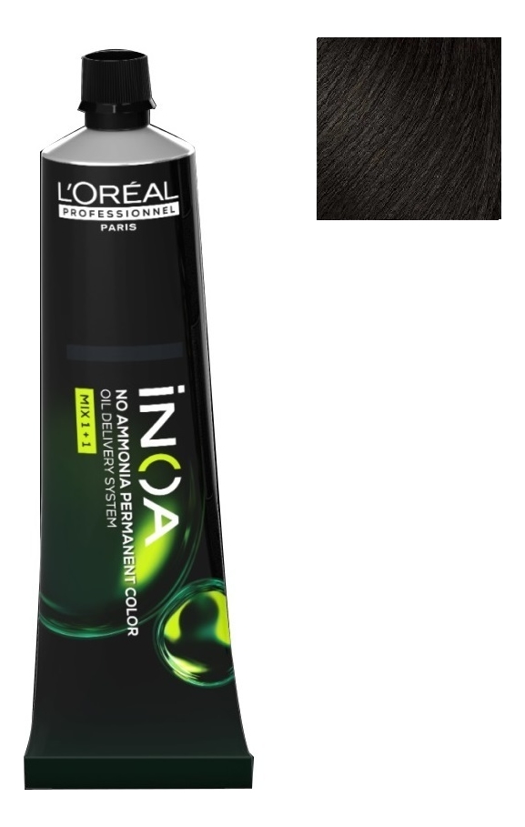 безаммиачная краска для волос inoa oil delivery system 60г: 4.3 шатен золотистый