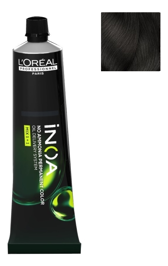 безаммиачная краска для волос inoa oil delivery system 60г: 5.0 светлый шатен глубокий