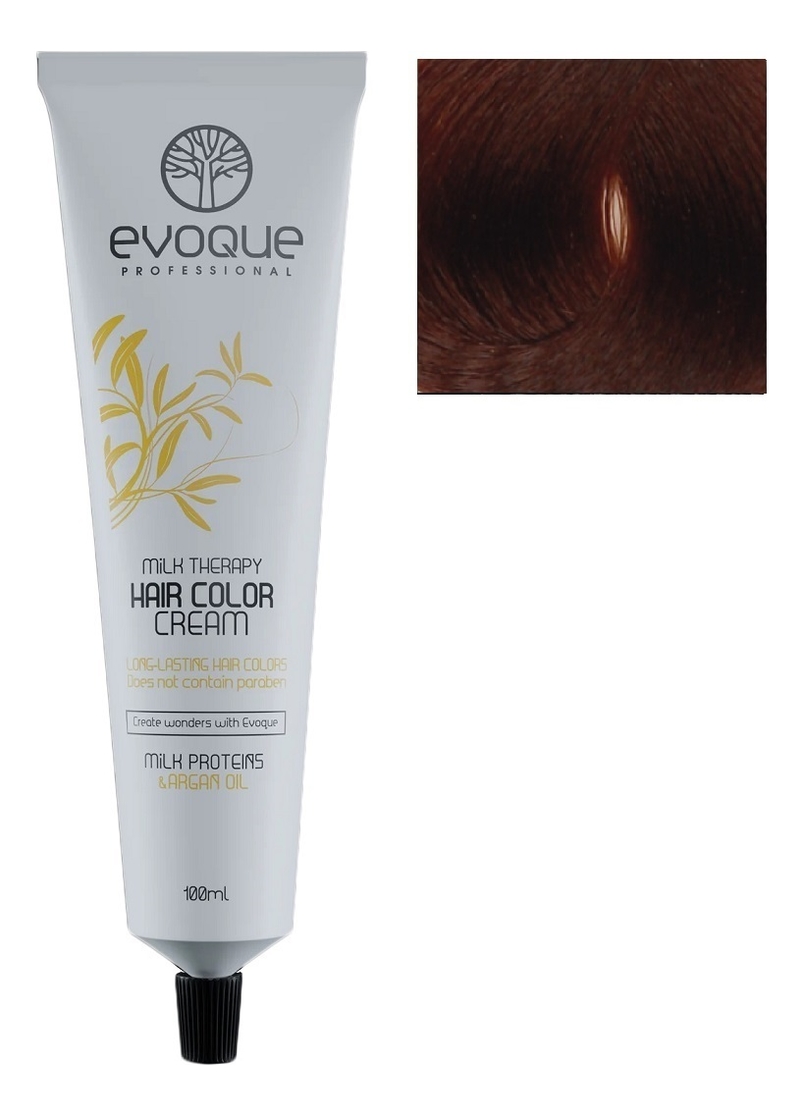 крем-краска для волос milk therapy hair color cream 100мл: 6.4 copper dark blond