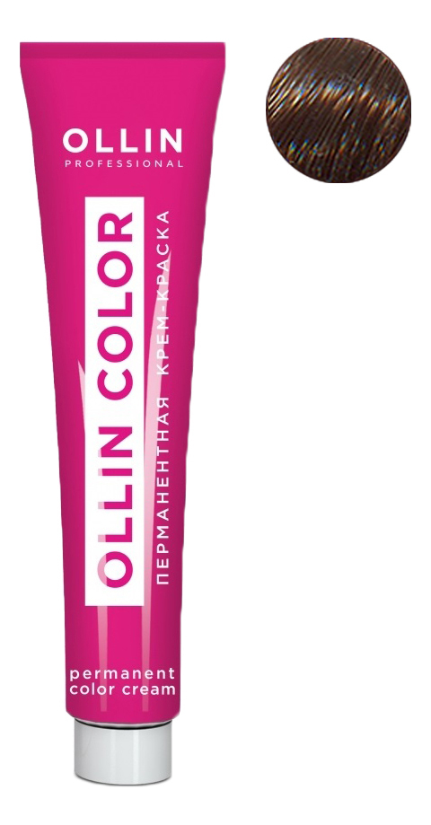 перманентная крем-краска для волос ollin color 60мл: 6/71 темно-русый коричнево-пепельный