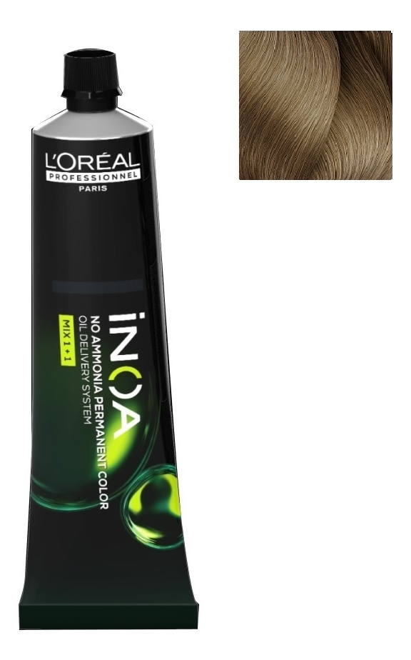 безаммиачная краска для волос inoa oil delivery system 60г: 9.13 очень светлый блондин пепельный золотистый