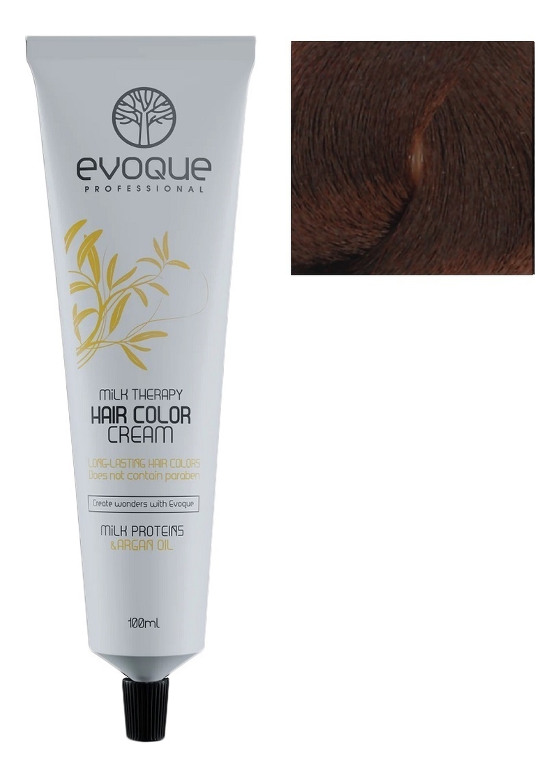 крем-краска для волос milk therapy hair color cream 100мл: 6.46 copper red dark blond