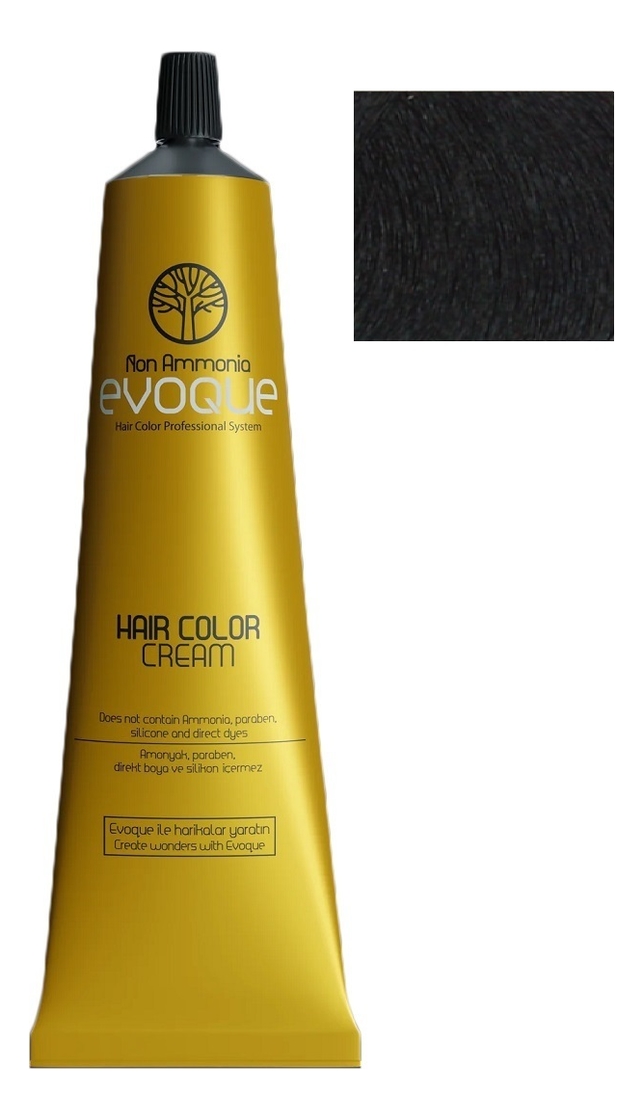 крем-краска для волос без аммиака non ammonia hair color cream 100мл: 4 brown