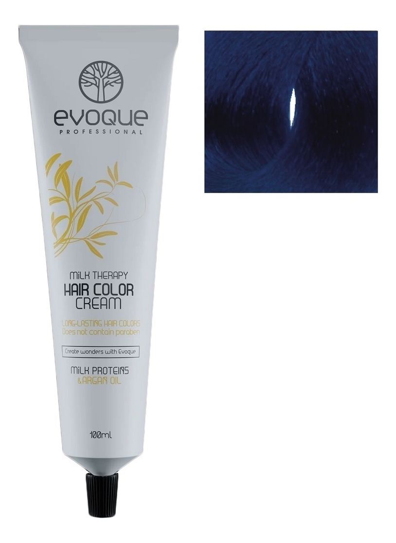 крем-краска для волос milk therapy hair color cream 100мл: blue