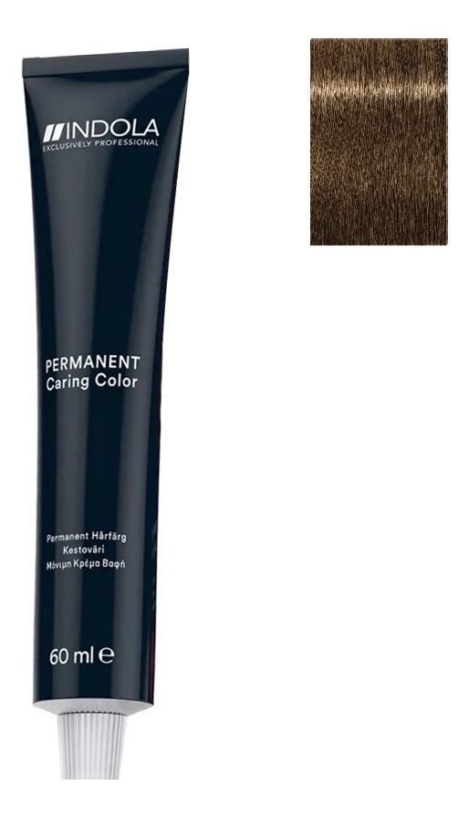 стойкая крем-краска для волос permanent caring color 60мл: 7.00 средний русый интенсивный натуральный
