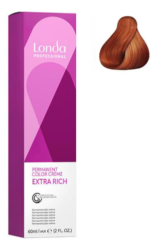 стойкая крем-краска для волос permanent color creme extra rich 60мл: 8/44 светлый блонд интенсивно-медный