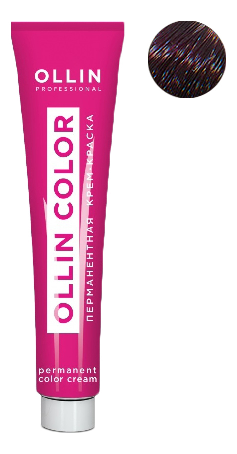 перманентная крем-краска для волос ollin color 60мл: 5/22 светлый шатен фиолетовый